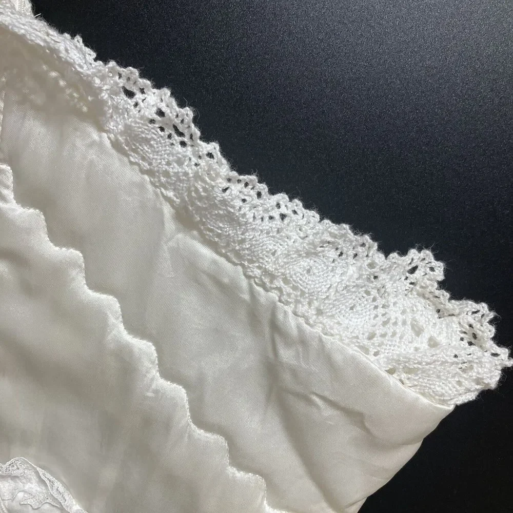 Christmas Stocking Shabby Chic White Vintage‎ Lace Handmade 20